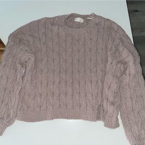 Altar’d State Tan Cableknit Sweater Size M